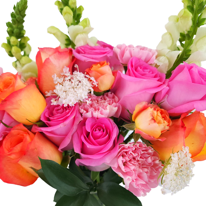 arama Roses and Carnations Vase Arrangement Birthday Flower Bouquet Singapore
