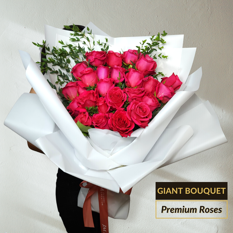 felicity Pink Roses Giant Bouquet Birthday Flower Bouquet Singapore