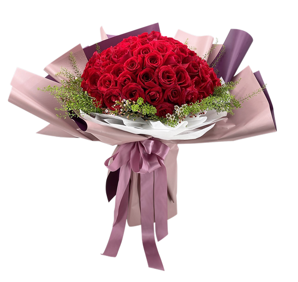 Magnificent 99 Red Roses Birthday Flower Bouquet Singapore