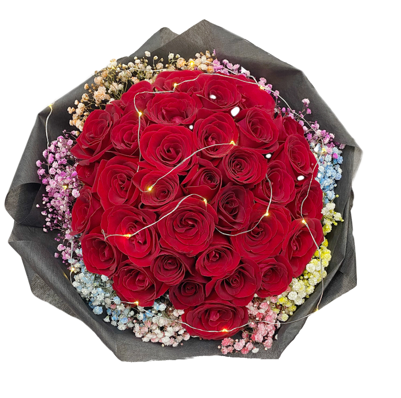 Desire 33 Red Roses Birthday Flower Bouquet Singapore