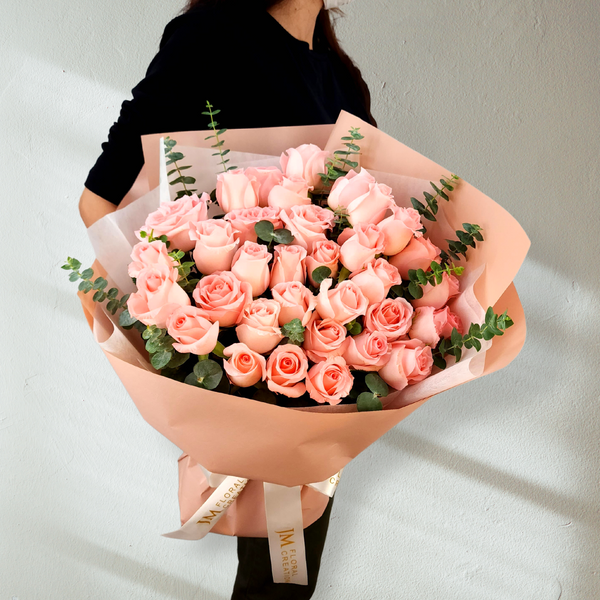helena Pink Roses Bouquet Birthday Flower Bouquet Singapore