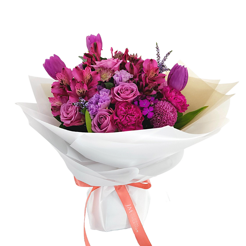 liza Roses, Tulips & Carnations Bouquet  Birthday Flower Bouquet Singapore