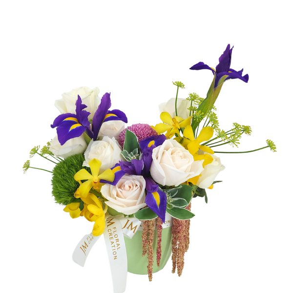 matilde Purple And White Flower Vase Arrangement Birthday Flower Bouquet Singapore
