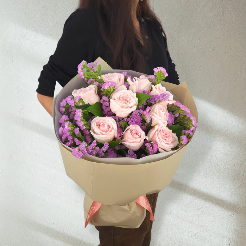 diana Pink Roses Bouquet Birthday Flower Bouquet Singapore