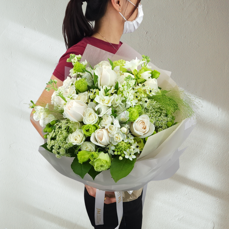 porcelain Carnations and Roses Birthday Flower Bouquet Singapore