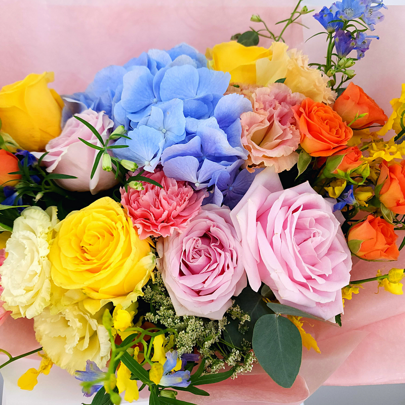 simone Roses, Carnations & Hydrangeas Bouquet Birthday Flower Bouquet Singapore