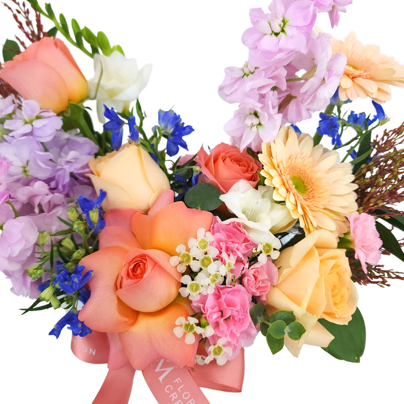 thalia Orange and Pink Korean-Inspired Vase Arrangement Birthday Flower Bouquet Singapore